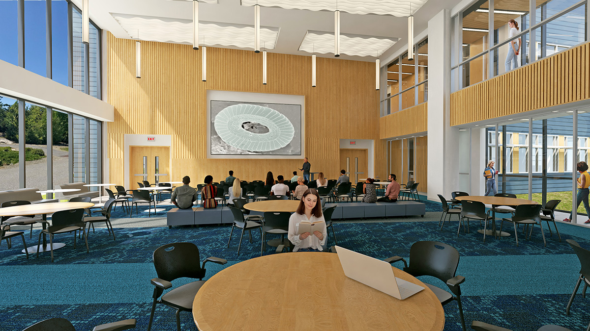 Architech rendering of the new Bigelow Laboratory forum